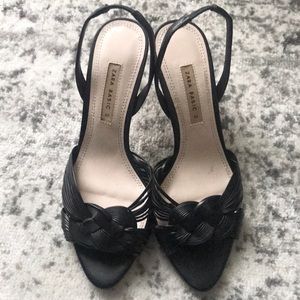 NWOT Zara slingback peep toe sandals